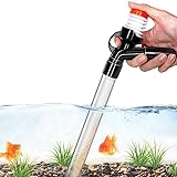 SSRIVER Aquarium Kiesreiniger Fish Tank Kit Wasserwechsel Mit Langer Düse für Wasserwechsel und Filterkiesreinigung Mit Luftdruckknopf und Einstellbarem Wasserdurchflussregler - BPA frei