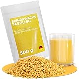 molinoRC 500g Bienenwachs Pastillen [100% Natur] - rein duftendes Bienenwachs Bio für Kosmetik und Kerzen - Beeswax Wachspastillen - Bienenwachs für Lederpflege, Möbelpflege und Bienenwachstücher