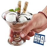 CRYSTALIA Premium Glas Eisschalen 4er Set 100% BLEIFREI Sorbet Eisbecher Glas mit Fuß, Dessertbecher für Parfait Sundae Pudding, Cocktails, Dessertgläser mit Fuß Dessertschalen, Ice Cream Bowl