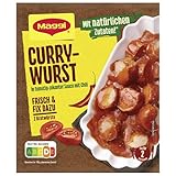 MAGGI Fix für Currywurst, Würzmischung, mit natürlichen Zutaten*, für 2 Portionen, 1er Pack (1 x 38g)