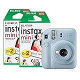 Fujifilm instax Mini 12 Sofortbildkamera mit 40 Filmen, Pastellblau