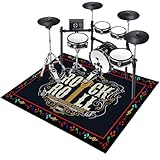 Schlagzeugteppich Schlagzeug Teppich rutschfest Schalldicht Drum Teppich Matte Innen und Außen Elektronisches Jazz Schlagzeug Kit für Bass Snare Drum Outdoor Schallschutz Akustik Teppich 120 x 80 cm