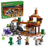 LEGO Minecraft 21263 The Badlands Mineshaft Videospiel Spielzeug, Mining Exploration Set mit Minecraft Minifiguren, Geburtstagsgeschenk für Jungen und Mädchen, Actiongeladenes Minecraft-Spielzeug für