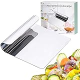 Gemüseschaufel Teigspachtel, Edelstahl Teigschneider Teigschaber Küchen Spachtel Schaber Schaufel, Vielzweck Küchenhelfer Kochschaufel Universalhelfer Teigkarte für Obst Gemüse Teig Brot Backen