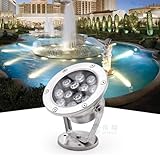 QICBYING Unterwasserbeleuchtung, Tauchfähiges LED-Licht, 12V Boden-LED-Landschaftslampe, 360° Verstellbarer Winkel Außen Einbau-LED-Strahler, IP68 wasserdichte Teichbeleuchtung(Green,15W)