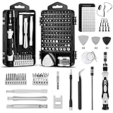 Ueznirn Feinmechaniker Werkzeug Set, 138 in 1 Feinmechaniker Schraubendreher Set Magnetische, Mini Schraubenzieher Set mit Einem Antistatischen Armband, Feinwerkzeug Set für DIY/Handy/Laptop