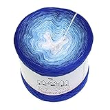 Farbverlaufsgarn blaue Augen 200g - 1000m - Enzian außen - 3 Fädig Bobbel Strickwolle Häkeln