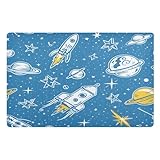 Innen Schmutzfangmatte Stern Weltraum Blau Schlichtes Schmutzfangmatte Mode Türmatte Eingang Für Hauseingänge Flur Haustür 40X60Cm