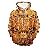 Cexiakong Hoodie Herren 3D Bedrucktes Kapuzenpullover Bequem Weich Sweatshirt Fashion Streetwear Hip Hop Paar Sweatjacke Langarm Kapuzenpulli Casual Hoody Mit Kordelzug Und Taschen Hooded