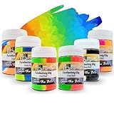 Zite Fishing 6er Forellenteig-Bundle – Angelpaste mit Glitter, Spezialaromen & Farben – 6x60g UV Angelteig mit Knoblauch, Lakritz, Erdbeere & Krabbe Aroma