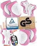 99FLIPS Schoner Inliner Kinder 3 Jahre - TÜV Rheinland GS Siegel [6er Set] - Flash - Größe XS Pink - Protektoren - Knieschützer Protektoren Knie- und Ellenbogenschützer Kinder