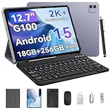 Blackview Tablet Link 8, 12.7 Zoll 2K+ FHD Display 90Hz, Android 15 Gemini AI MediaTek G100 18GB RAM+256GB ROM+2TB TF 8400mAh/PC Modus/Widevine L1/Face ID/GPS/OTG Gaming Tablets mit Tastatur und Stift