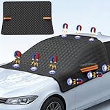 BENBENGO Frontscheibenabdeckung,Windschutzscheibenabdeckung,Frontscheibenabdeckung Winter,Scheibenabdeckung Auto Winter,Autoscheibenabdeckung Winter,für Die Meisten Autos und SUV