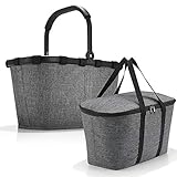 reisenthel gilching reisenthel carrybag mit coolerbag Einkaufkorb Einkaufstasche Isobag Isotasche Kühltasche Kühlkorb (Twist Silver + Twist Silver)