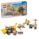 Lego Ich – Einfach unverbesserlich 4 Minions und das Bananen Auto, Spielset zu Ich – Einfach unverbesserlich 4, Kinderspielzeug, kreatives Minions-Geschenk für Jungen und Mädchen ab 6 Jahren 75580