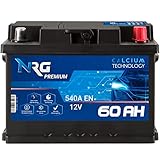 NRG Premium Autobatterie 12V 60Ah 540A/EN Starterbatterie ersetzt 53AH 54AH 55AH 56AH 61AH 62AH Batterie