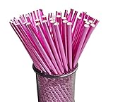 Jingyun 100 Stück Einweg-Papierstrohhalme Umweltfreundliche Trinkhalme Verschiedene Farben Strohhalme für Restaurant Bar Home-I