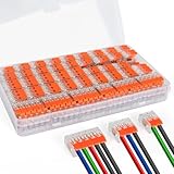 Wago Klemmen Set 90 Stück, Serie 221 Verbindungsklemmen mit Betätigungshebel, 4mm² Leiter Klemme Lüsterklemme, Kabelklemmen Elektro für Feste Kabe 2-3-5 Leiter