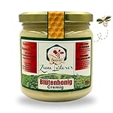 Imkerei zum Lederer - Deutscher Blütenhonig – 500g cremiger Honig aus dem Bayerischen Wald - Naturbelassener süßer Aufstrich direkt vom Imker - Premium handgemachter Blütenhonig ohne Zusätze