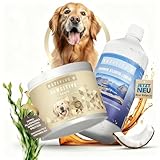Vital Balance Set – Premium Atlantik Lachsöl 1 Liter + Sensitive Drops 300g für Sensible Hunde