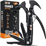 BIIB Geschenke für Männer, 12 in 1 Multitool Camping Zubehör, Geburtstagsgeschenk für Männer, Gadgets für Männer Geschenke für Papa Geschenk Vatertag, Weihnachtsgeschenke, Vatertagsgeschenk für Papa