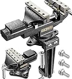 Kitvance Universal-Schraubstock 4 Zoll mit Multifunktionsbacken, 360° drehbare Klemmen, für Holzarbeiten, Metallarbeiten und mehr
