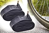 2X Fahrradschlauch 28 Zoll, 1 5/8 x 1 3/8 x 28 Zoll, 37-622, formgeheizt, Schrader Ventil, Autoventil AV40, City Bike, Trekking, MTB