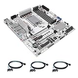 CWWK W680 NAS Motherboard Micro ATX 12 Bay, LGA 1700 mATX Weiß PC Mainboard mit 10GbE&2 * 2.5GbE LAN, 4 x DDR5 Desktop RAM (ECC), 3 x NVMe, PCIe5.0 x16, vPro (3X 4-SATA Cable)