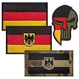 Deutschland patch,Deutschland Flaggen Patch,Reflective Germany Flag Patch,Patches Klett für Kleidung Rucksack Baseballkappe Uniform Weste