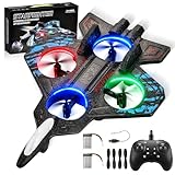 Schaumstoff RC Flugzeuge für Kinder (2 Akkus), RC Flugzeug, flugzeug Ferngesteuertes Jet mit Licht, 360° Flip Kampfflugzeug Spielzeug, Stuntrolle, ferngesteuertes flugzeug für Kinder und Anfänger