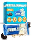 Sven Jack (Energy Cake) - Cookies-Cream 24x 125g (3kg) - Fitness Riegel aus Haferflocken mit langkettigen Kohlenhydraten – Energieriegel Sattmacher für den Alltag & unglaublichem Geschmack