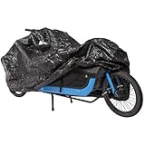 M-Wave Fahrradgarage, extra groß, für einspurige Lastenräder, Fahrradschutz, widerstandsfähiges Tarpaulin, Größe ca. 280x135x70cm