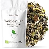 Weißer Tee BIO 100g (+60 Tassen) | Weisser Tee Lose Pai Mu Tan, Bai Mu Dan aus China REPLANTEA