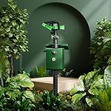 Wasserstrahl Solar Tiervertreiber, ltraschall Katzenschreck, Marderschreck bis zu 8m Reichweite, Bewegungsmelder, Wetterfest IP44