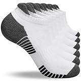 anqier 6 Paar Sneaker Socken Herren 43-46 39-42 35-38 47-50 Baumwolle Sportsocken Damen Gepolsterte Laufsocken Schwarz Weiß Grau Atmungsaktiv Kurz socken