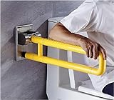 Klappbare Haltegriffe, Toilettensicherheitshandlauf for Badezimmer, Toilettensicherheitsgeländer, Handläufe for bariatrische Behinderte, Schutzrahmen, Hilfshilfe, Handgriffe(Yellow,60CM)