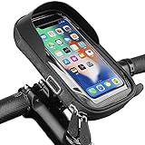 flintronic Fahrrad Rahmentasche, Wasserdicht Handytasche, Lenkertasche mit TPU Sensitivem Touchscreen, Fahrradtasche 360° Drehbar, für Smartphones bis zu 6,4 Zoll für Montainbikes, Ebikes, Rennrad