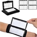 Football Wrist Playbook mit 4 Papierkarte Fold Transparent Football Play Wristbands Football Play Wristbands Wristband Wrist Playbook fußballspiel-armbänder für Verschiedene Sportarten