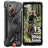 OSCAL Marine 1 Outdoor Handy Ohne Vertrag Android 15, 12GB+128GB/2TB TF Outdoor Smartphone, 6.56' HD+ 90Hz, 16MP+8MP AI Kamera Baustellenhandy 13,5 mm ultradünn, Dual 4G SIM/Face ID/GPS/IP68/I69K/NFC