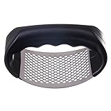 Knoblauchpresse Edelstahl Knoblauchwippe Manueller Knoblauchzerkleinerer Knoblauch Presse Wippe mit Ergonomischem Griff Effizienter Knoblauchschneider Robuste Knoblauchreibe für Knoblauch Ingwer