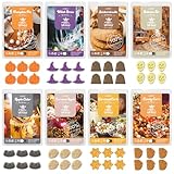 Salubrito Halloween Duftwachs für Duftlampe, Herbst Wax Melts für Kerzen Wärmer, Sojawachs Duftwachswürfel für Raumdüfte, Kürbiskuchen, Zuckermais, Herbstluft und Mehr, Geschenk für Frauen