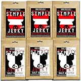 Pork Jerky Probierbox, 6 x 50g, Austrian Style und Salt & Pepper. handgemacht, Premium Trockenfleisch ohne Natriumnitrat, ohne chemische Zusätze, und kein Zucker (No Sugar Box Pork)