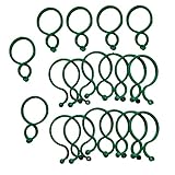 SyiXute 100 Stück Gartenpflanze Clips,Pflanzenklammern,Grün Kunststoff Kletterpflanzen Clips für Pflanzen Sicherung,Reben Gemüse,Selbstklebend Pflanzenclips