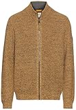 camel active Herren Strickjacke mit Reißverschluss Gelb, Menswear-XL
