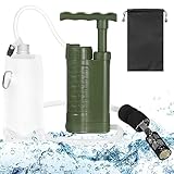 Lixada Wasserfilter Outdoor Survival Outdoor Water Filter 3000 litres Removes 99.99% of All Bacteria and Germs, Portable Mini Water Filter System for Hiking, Camping, Survival