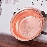 Handgehämmertes Pedikürebecken aus Kupfer, 8 l Fassungsvermögen für Entspannung, Hochzeiten, Gesichtswäsche, Fußbad und Füße einweichen, tragbare Kupferschale für Spa-Nutzung