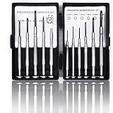 SZGIARUY Mini-Schraubendreher-Set, Brillen-Reparatur, Präzisions-Reparatur, Schraubenzieher, Kreuzschlitz, Flachkopf, Ahle, Magnetisch