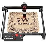 Mecpow X3 Laser Graviermaschine, 5W Graviermaschine Laser Cutter für Holz und Metall, 60W CNC Fräsmaschine mit Not-Aus, Flammen- und Gyro-Erkennung, 410 x 400mm Arbeitsbereich