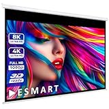 ESMART Professional MIROLO Rollo-Leinwand 285 cm Bild 266 x 149 cm (120') 16:9 | Heimkino Beamer Projektionsleinwand Rollo Leinwand LCD LED
