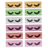 LOLIPPYY 12 Paare Falsche Wimpern Gesetzt Falsche Wimpern Natürliches Aussehen Fälschung Auge Klassische Wimpern Erweiterungen Einzelne Wimpern Manga Wimpern Damen Zart Nachahmung Von